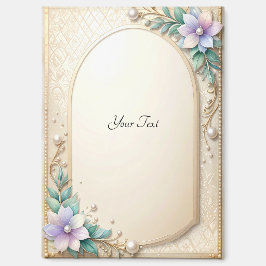 Decorative Floral Frame with Pearls Magnet マグネット