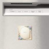 Decorative Floral Frame with Pearls Magnet マグネット (インサイチュ (食洗機))