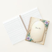 Decorative Floral Frame with Pearls Notebook ノートブック (内部)