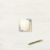 Decorative Floral Frame with Pearls Post it Notes ポストイット (デスク上)