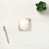 Decorative Floral Frame with Pearls Post it Notes ポストイット (オフィス)