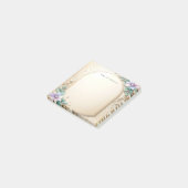 Decorative Floral Frame with Pearls Post it Notes ポストイット (アングル)