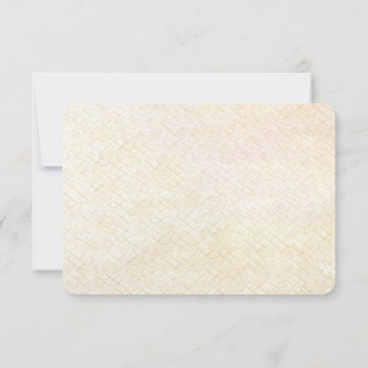 Decorative Floral Frame with Pearls RSVP Card (裏面)