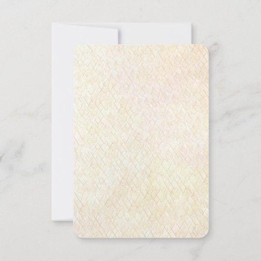 Decorative Floral Frame with Pearls RSVP Card (裏面)