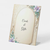 Decorative Floral Frame with Pearls Tabletop Signs 台座サイン (正面)
