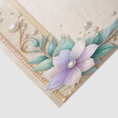 Decorative Floral Frame with Pearls Tissue Paper 薄葉紙 (詳細)