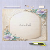 Decorative Floral Frame with Pearls Tissue Paper 薄葉紙 (クラフト)