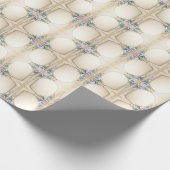 Decorative Floral Frame with Pearls Wrapping Paper ラッピングペーパー (角)