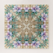 Decorative Floral Jigsaw Puzzle ジグソーパズル (横)