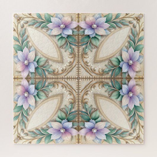 Decorative Floral Jigsaw Puzzle ジグソーパズル (縦)