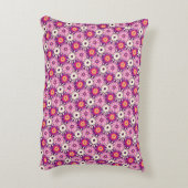 Decorative Floral pattern Pink Purple Astra Modern アクセントクッション (裏面(縦))