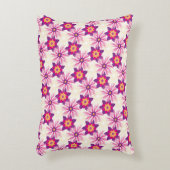 Decorative Floral pattern Pink Purple Astra Modern アクセントクッション (正面(垂直))