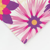 Decorative Floral pattern Pink Purple Astra Modern フリースブランケット (角)