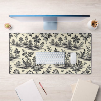 Decorative French toile pattern デスクマット