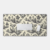 Decorative French toile pattern デスクマット (キーボード&マウス)