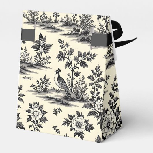 Decorative French toile pattern フェイバーボックス (裏面サイド)