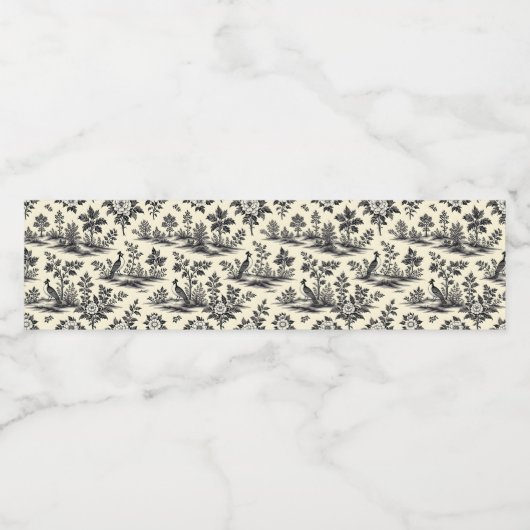 Decorative French toile pattern ペットボトルラベル (シングルラベル)