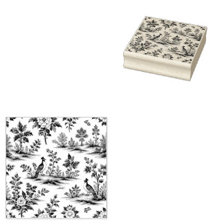 Decorative French toile pattern ラバースタンプ