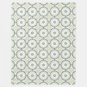 Decorative geometric floral patterned  フリースブランケット (正面)