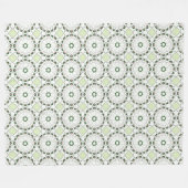 Decorative geometric floral patterned  フリースブランケット (正面(横))