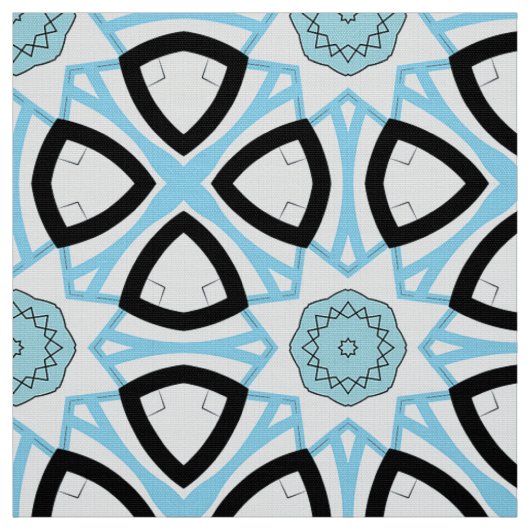 Decorative geometric pattern with black triangles ファブリック (見本)