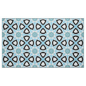 Decorative geometric pattern with black triangles ファブリック (ファットクウォーター)