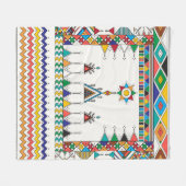 Decorative geometric repeating pattern inspired by フリースブランケット (正面(横))