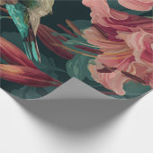 Decorative Gift Wrap Paper Hummingbird Floral ラッピングペーパー (角)