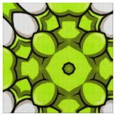 Decorative Green floral pattern in vibrant style ファブリック (クローズアップ)