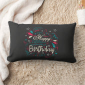 decorative happy birthday ランバークッション (ブランケット)