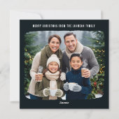 Decorative Happy Holidays holly berries シーズンカード (裏面)