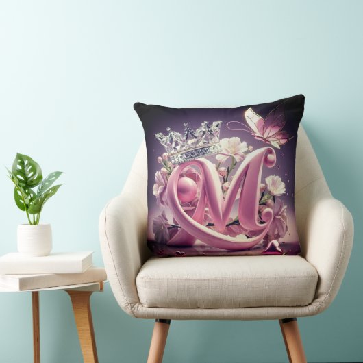Decorative Initial Letter M – Personalized Monogra クッション (椅子)