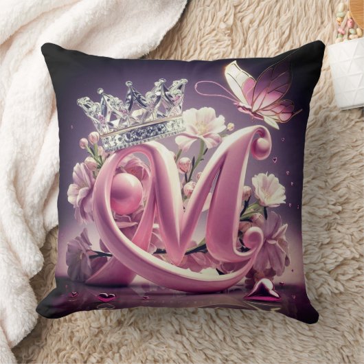 Decorative Initial Letter M – Personalized Monogra クッション (ブランケット)