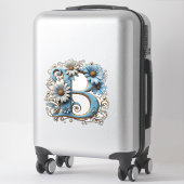 Decorative Letter B With Blue Enamel シール (スーツケース)