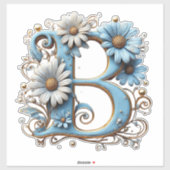 Decorative Letter B With Blue Enamel シール (シート)