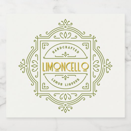 Decorative Logo Frame Limoncello リキュールボトルラベル (シングルラベル)