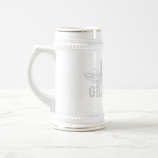 Decorative Mug with Love & Gratitude Lettering ビールジョッキ (左)