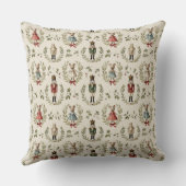 Decorative Nutcracker Pattern Throw Pillow クッション (裏面)