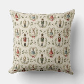 Decorative Nutcracker Pattern Throw Pillow クッション (正面)