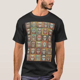 Decorative paint Skull Collection Mexican Folk Tシャツ
