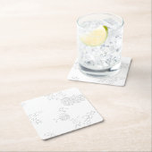Decorative, Pale Grey Paper Coaster スクエアペーパーコースター (インサイチュ)