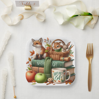 Decorative Paper Plate Autumn Theme ペーパープレート