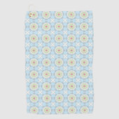 Decorative pastel blue geometric patterned  ゴルフタオル (正面)