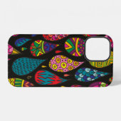 Decorative patterned drops seamless background. Br iPhoneケース (裏面横)