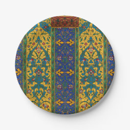 Decorative Persian Intricate Floral Pattern ペーパープレート