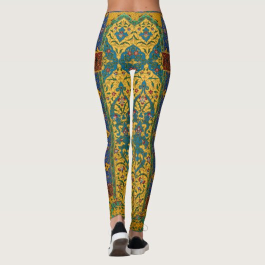 Decorative Persian Intricate Floral Pattern レギンス (裏面)