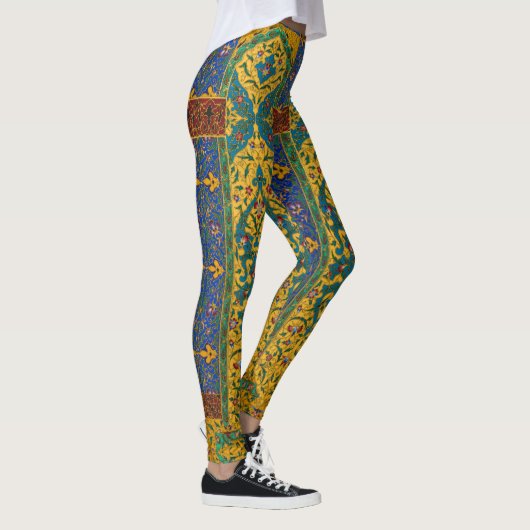 Decorative Persian Intricate Floral Pattern レギンス (右)