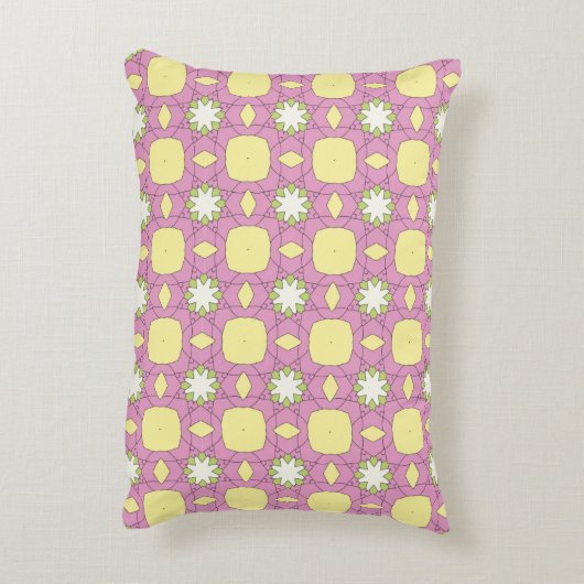 decorative pillow featuring a geometric pattern アクセントクッション (裏面(縦))