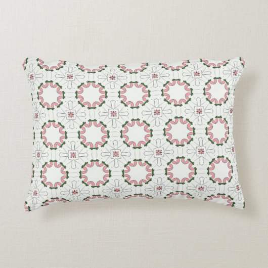 decorative pillow featuring a geometric pattern アクセントクッション (正面)