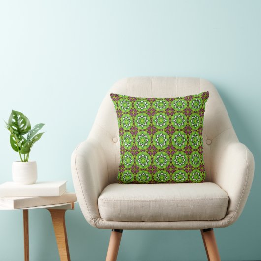 decorative pillow featuring a geometric pattern クッション (椅子)